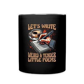 Amateur de poésie Écrivons de la littérature étrange et tendre - Mug uni - noir - Devant