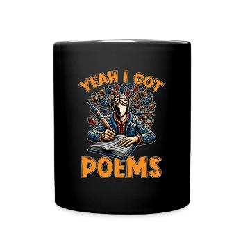 Amateur de poésie oui j’ai des poèmes Professeur de littérature - Mug uni - noir - Devant