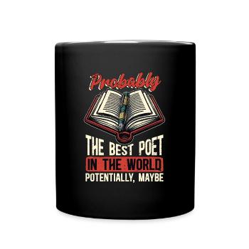 Poetry Lover Probably The Best Poet Bookish Reader - Full Colour Mug - black - Front