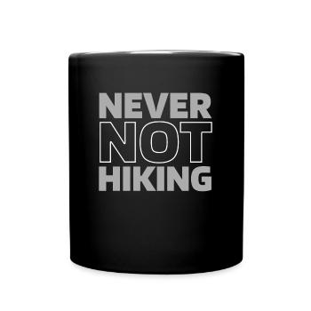 Wandern Wanderer - Tasse einfarbig - Schwarz - Vorne