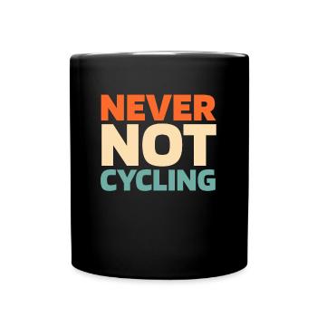 Rennrad Radsport Radsportler - Tasse einfarbig - Schwarz - Vorne
