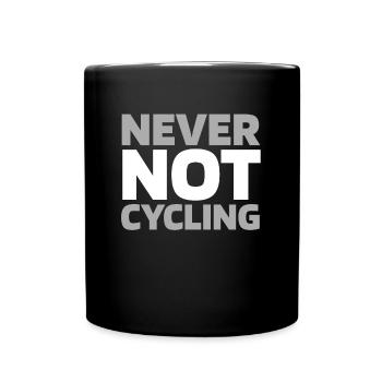 Rennrad Radsport Radsportler - Tasse einfarbig - Schwarz - Vorne