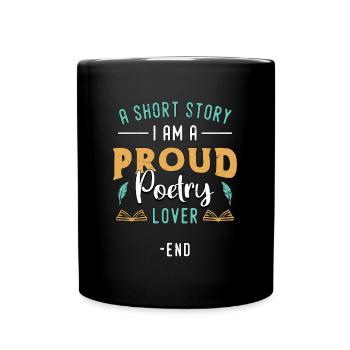 Amateur de poésie Une nouvelle Je suis un fier rat de bibliothèque - Mug uni - noir - Devant