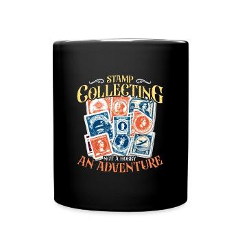 Stamp Collecting Not A Hobby Philately Stamp Lover - Full Colour Mug - black - Front