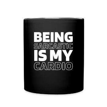 Schwarzer Humor Funny Quote Saying - Tasse einfarbig - Schwarz - Vorne
