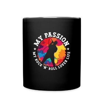 Rock N Roll Ma passion Mon Rock 'N' Roll Musique des années 80 - Mug uni - noir - Devant