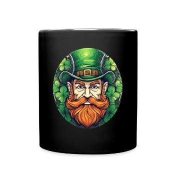 Lutin Trèfle de la Saint-Patrick - Mug uni - noir - Devant