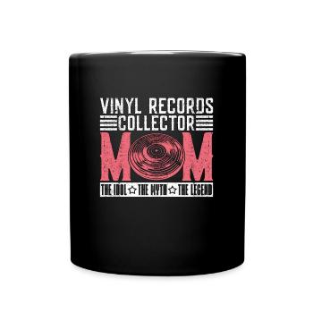 Disques vinyles Collector Maman L’idole Amateur de vinyles - Mug uni - noir - Devant