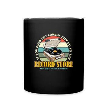 Disques vinyles si jamais vous obtenez un lecteur de vinyle solitaire - Mug uni - noir - Devant
