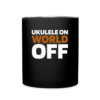 Ukulélé Ukulélé sur World Off - Mug uni - noir - Devant