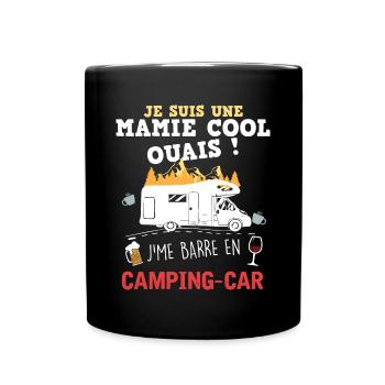 Camping Car Femme Retraite Ma Mamie Cool Voyage - Mug uni - noir - Devant
