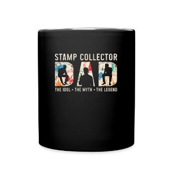 Stamp Collector Dad The Idol The Stamp Collection - Full Colour Mug - black - Front