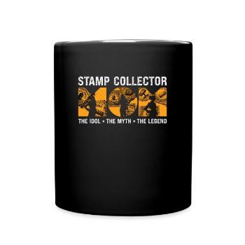 Stamp Collector Mom The Idol The Philately Lover - Full Colour Mug - black - Front