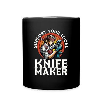 Blade Forging Support Your Local Blade Crafter - Tasse einfarbig - Schwarz - Vorne