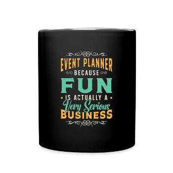 Events Coordinator Event Planner Because Planning - Tasse einfarbig - Schwarz - Vorne