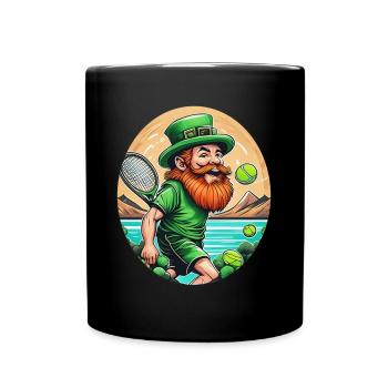 Saint-Patrick Shamrock Tennis - Mug uni - noir - Devant