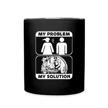Bladesmith Mon problème Ma solution Pictogramme Papa - Mug uni - noir - Devant