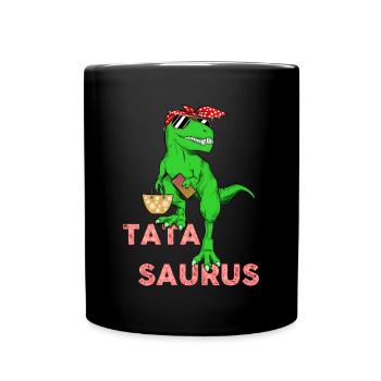 Tatasaurus Humor Auntie Dino Auntie - Full Colour Mug - black - Front