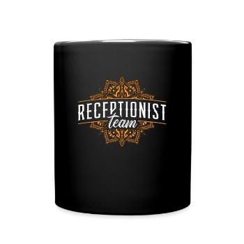 Réceptionniste Équipe Employé de bureau Secrétaire vétérinaire - Mug uni - noir - Devant