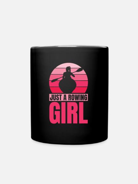 Rudern Ruderer Just A Rowing Girl - Tasse einfarbig - Schwarz