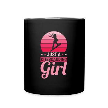 Kitesurfer Kitesurfen Kiten Kitesurfing - Tasse einfarbig - Schwarz - Vorne