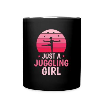 Juggling Juggler Just A Juggling Girl - Full Colour Mug - black - Front