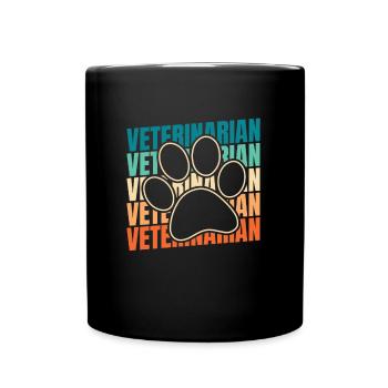 Veterinarian Veterinarian - Full Colour Mug - black - Front
