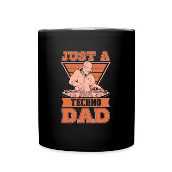 Techno Raver Just A Techno Dad - Mug uni - noir - Devant