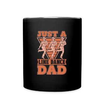Line Dance Just A Line Dance Dad - Full Colour Mug - black - Front