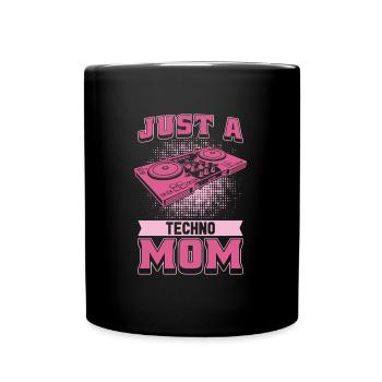 Techno Raver Just A Techno Mom - Mug uni - noir - Devant