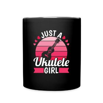 Ukulélé juste une fille ukulélé - Mug uni - noir - Devant