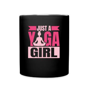 Yoga juste une fille de yoga - Mug uni - noir - Devant
