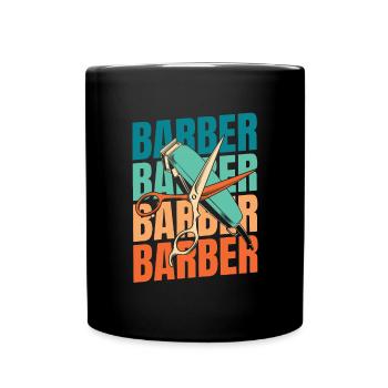 Salon de coiffure - Mug uni - noir - Devant