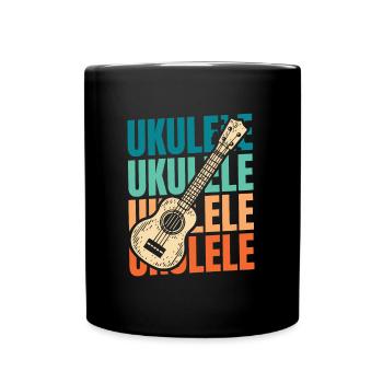 Ukulele - Tasse einfarbig - Schwarz - Vorne