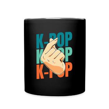 K Pop Kpop Korean Pop - Tasse einfarbig - Schwarz - Vorne