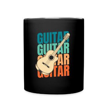 Acoustic Guitar - Full Colour Mug - black - Front