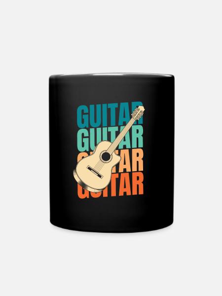 Akustikgitarre - Tasse einfarbig - Schwarz