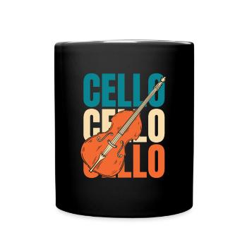 Violoncelle violoncelliste - Mug uni - noir - Devant