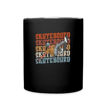 Skateboard Skater - Full Colour Mug - black - Front