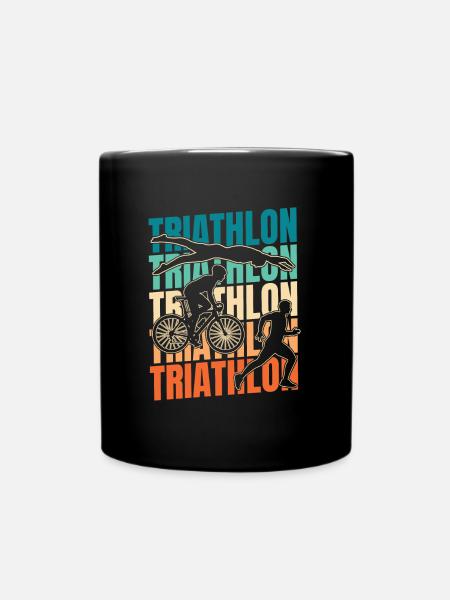 Triathlon Triathlet - Tasse einfarbig - Schwarz