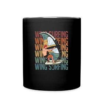 Wing Surf Wing Foil - Tasse einfarbig - Schwarz - Vorne