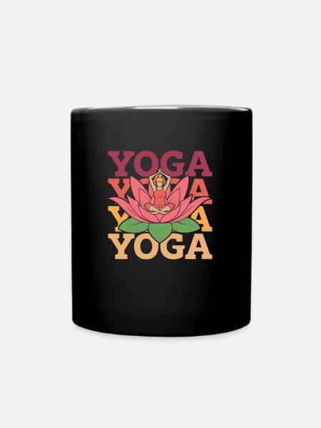 Yoga - Tasse einfarbig - Schwarz