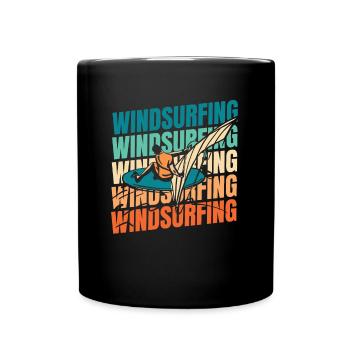 Windsurfing Windsurfers - Full Colour Mug - black - Front