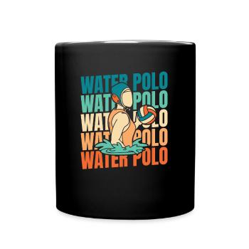 Wasserball Wasserballer - Tasse einfarbig - Schwarz - Vorne