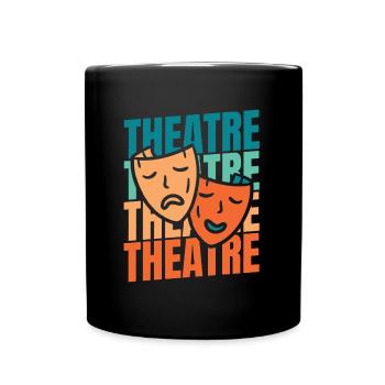 Theater Schauspieler - Tasse einfarbig - Schwarz - Vorne
