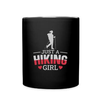 Wandern Wanderer Juste une fille de randonnée - Mug uni - noir - Devant