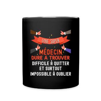 Ärztin Super Geschenk Cooles Dankeschön Gesundheit - Tasse einfarbig - Schwarz - Vorne