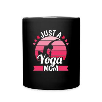 Yoga Just A Yoga Mom - Full Colour Mug - black - Front