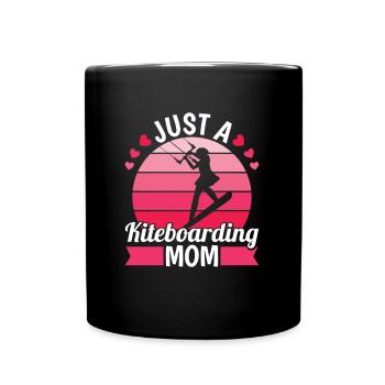 Kitesurfer Kitesurfen Kiten Kitesurfing Mutter - Tasse einfarbig - Schwarz - Vorne