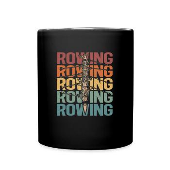 Rudern Ruderer - Tasse einfarbig - Schwarz - Vorne
